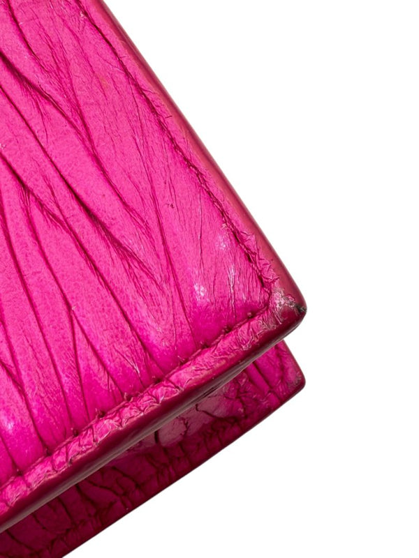 Alexander McQueen Women’s Fuchsia Pink Leather Knuckle Clutch Shoulder Bag