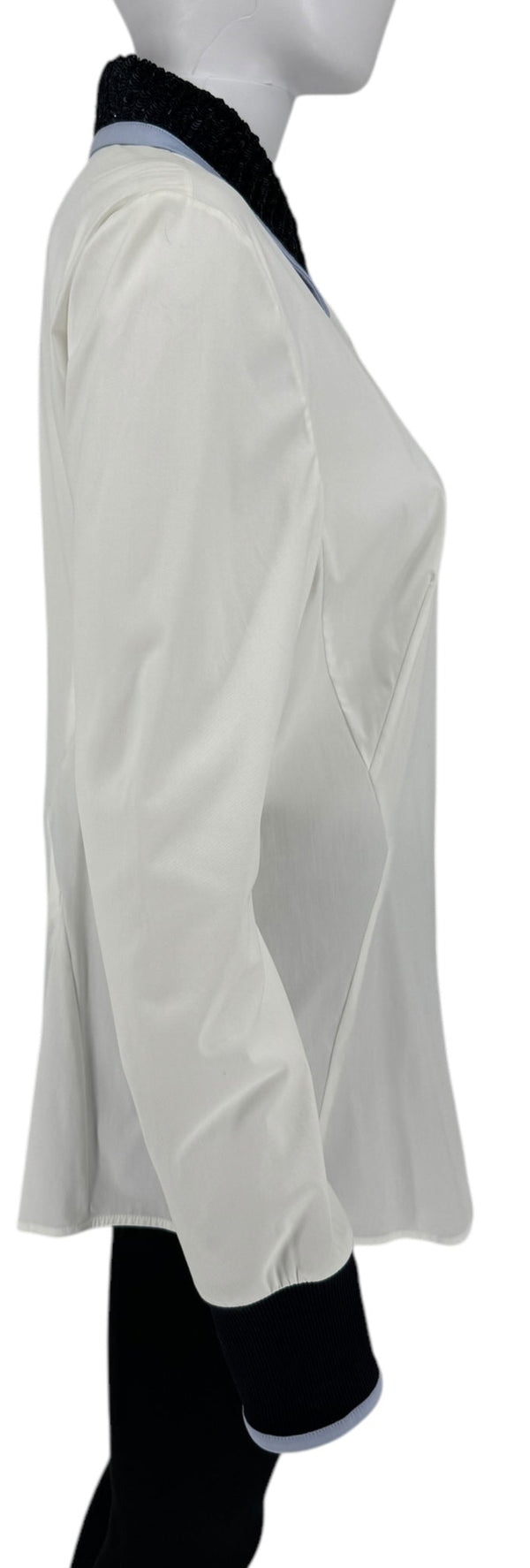 Christian Dior Dress Shirt with Embellished Collar - Size 12