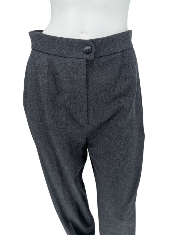 Chanel Charcoal Wool Trousers – Size 42 (FR)