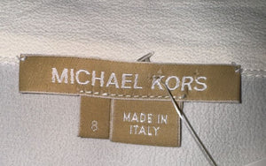 Michael Kors Ivory Silk Blend Button-Up Blouse - Size 8
