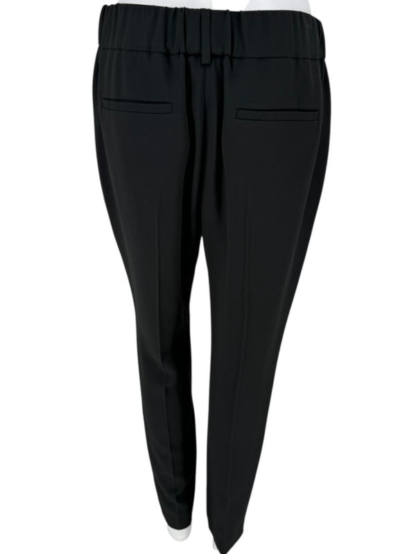 Brunello Cucinelli Black Tapered Pull-On Trousers with Side Pockets – US 8