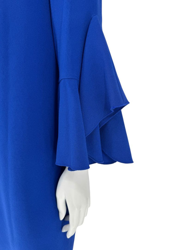 Elie Tahari Cobalt Blue Bell-Sleeve Shift Dress – Size 10