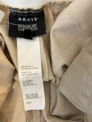 Akris-Bergdorf Goodman Beige Wool Blend Cropped Pants – Size IT 42