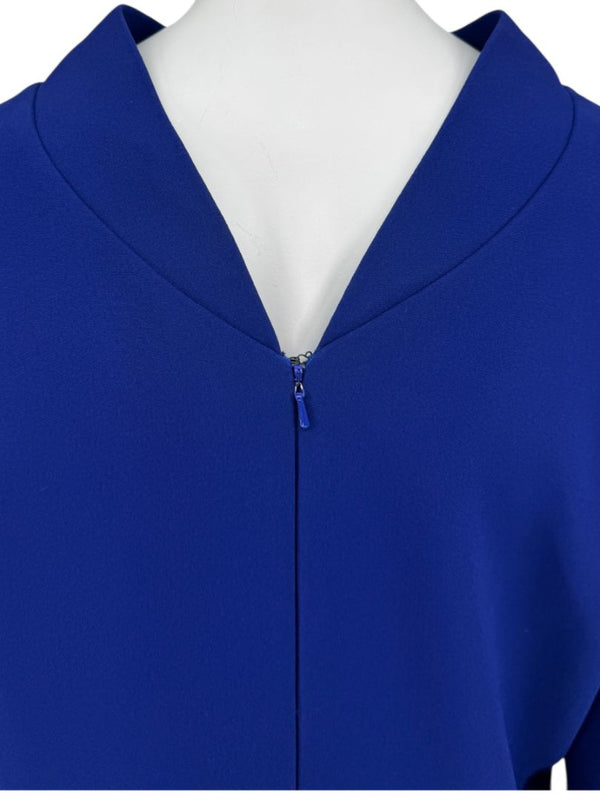 Pamella Roland Cobalt Blue Structured Shift Dress – Large