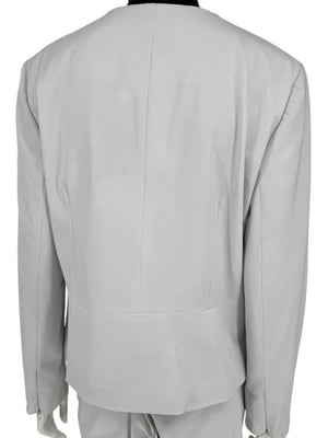 Oscar by Oscar de la Renta Greyish-White Two-Piece Suit – Size 12
