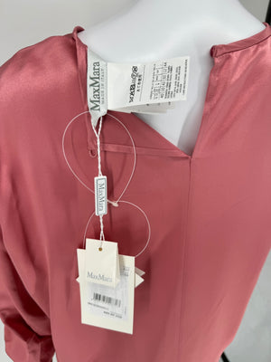 MaxMara Rose Silk Blouse – Size 44 (IT) – Brand New with Tags