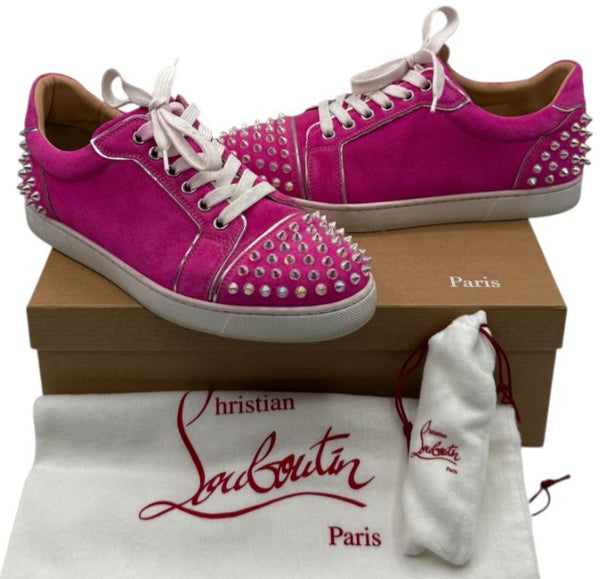 Christian Louboutin Vieira 2 Flat Veau Velours ‘Diva Clear’ – Size 40