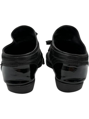 Chanel Black Leather & Patent Cap Toe Sneakers – Size 40