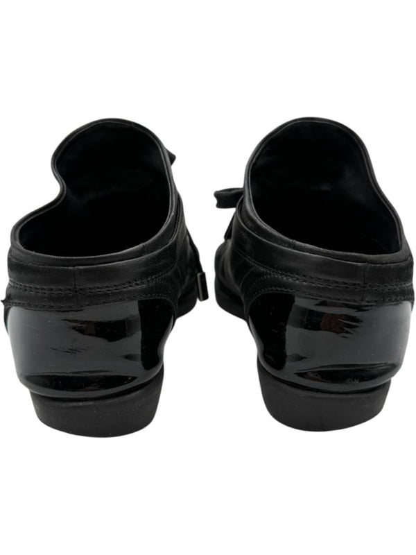 Chanel Black Leather & Patent Cap Toe Sneakers – Size 40