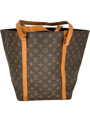 Louis Vuitton Monogram Sac Shopping Tote – Vachetta Trim & Pouch Included