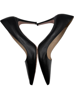 Prada Black Leather Pointed Toe Pumps – Size 39