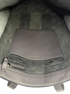 Brunello Cucinelli Graphite Gray Leather Tote with Monili Bead Trim
