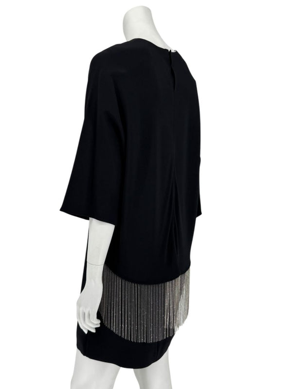 Stella McCartney Black Crystal Fringe Tunic Dress – Size IT 44