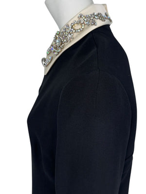 PRADA Black Embellished Collar Dress – Size IT 46
