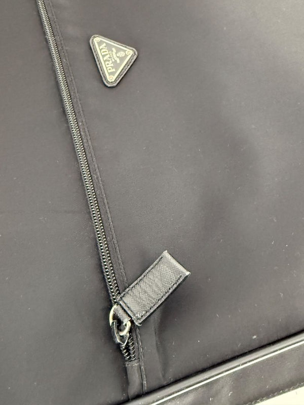 Prada Black Nylon Rolling Suitcase with Saffiano Leather Trim – 26.5" x 17.5" x 9.5"