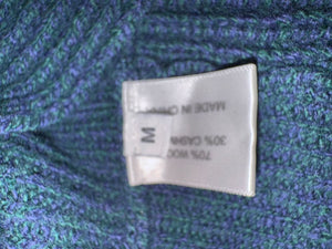 Proenza Schouler Blue Wool & Cashmere Ribbed Knit Dress - Medium