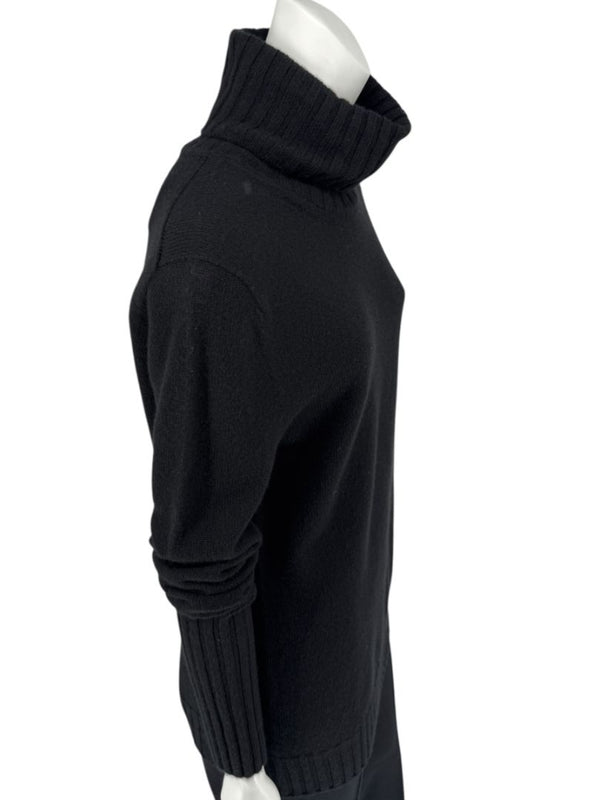 Kiton Black Cashmere Turtleneck Sweater – Size 46