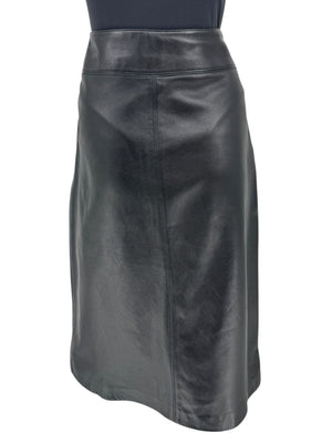 Anne Klein Black Leather Skirt – Size 10