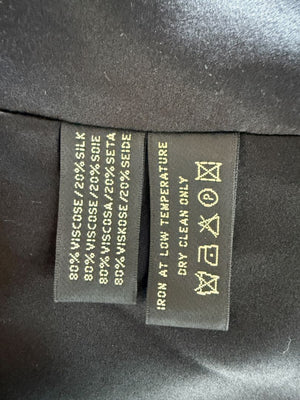 Ralph Lauren Black Velvet & Silk-Trim Cape – Size XS/S- NWT