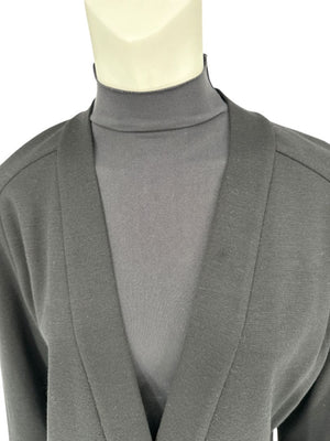 Lida Baday Black Wool Knit Cardigan - Size 12