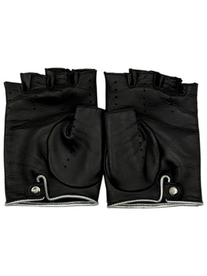 Chanel Quilted Lambskin Beaded CC Fingerless Gloves – Size 7½ – Excellent Preowned Condition (Rare)