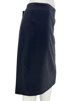 Armani Collezioni Black Virgin Wool Pencil Skirt – Size: 12