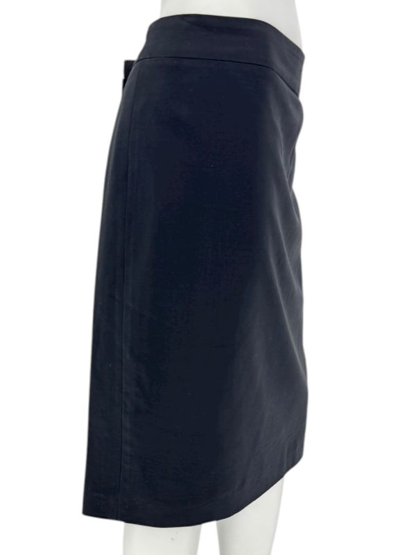 Armani Collezioni Black Virgin Wool Pencil Skirt – Size: 12