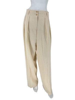 Ron Leal Cream Wool Pantsuit – Size 12