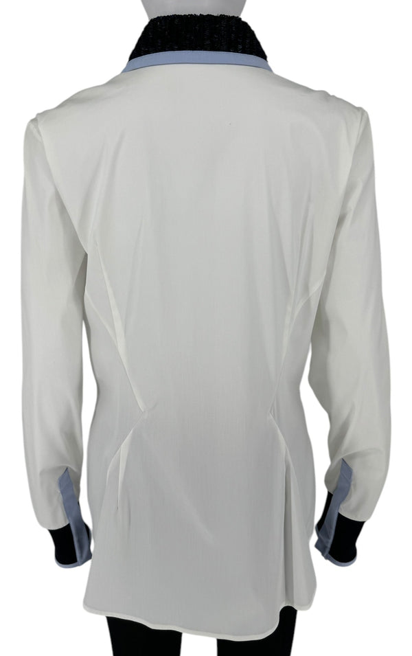 Christian Dior Dress Shirt with Embellished Collar - Size 12