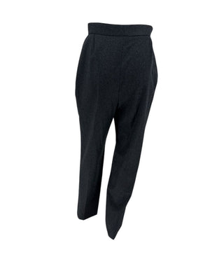Chanel Charcoal Wool Trousers – Size 42 (FR)