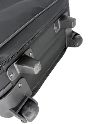 Prada Black Nylon Rolling Suitcase with Saffiano Leather Trim – 26.5" x 17.5" x 9.5"