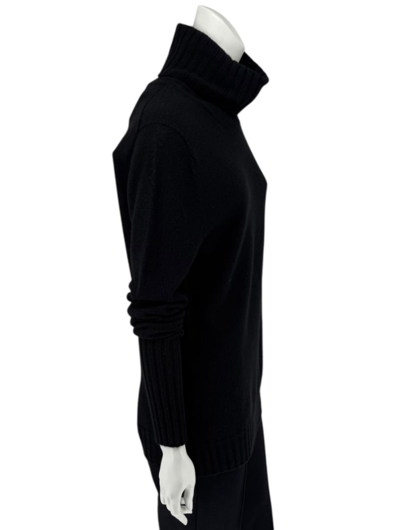 Kiton Black Cashmere Turtleneck Sweater – Size 46