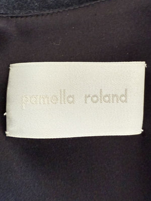 Pamella Roland Charcoal Grey 2-Piece Dress/Jacket Set – Large