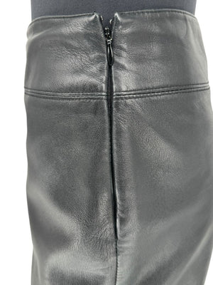 Anne Klein Black Leather Skirt – Size 10