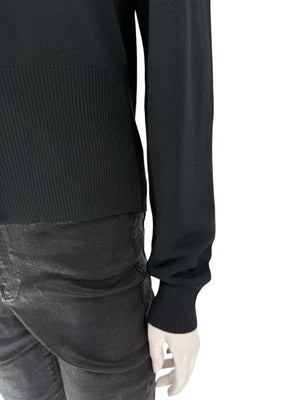 Burberry London Black Wool Logo Sweater – Size L