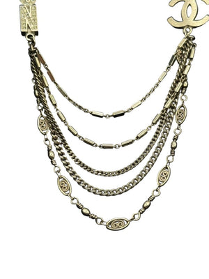 Chanel Crystal CC London–Paris Multi-Strand Chain Brooch – Silver Tone (Fall 2008)