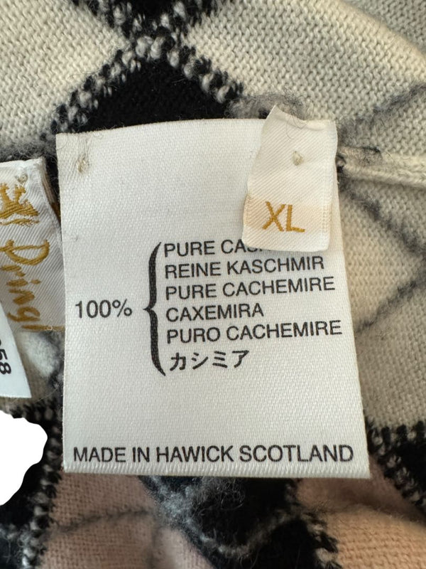 Pringle of Scotland 100% Cashmere Argyle Turtleneck Sweater – Size XL