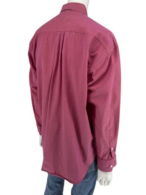 Craig Taylor Raspberry Pink 100% Cotton Button-Front Shirt – Size M