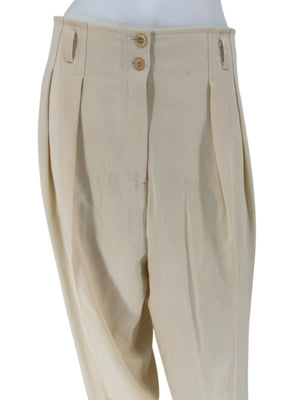 Ron Leal Cream Wool Pantsuit – Size 12