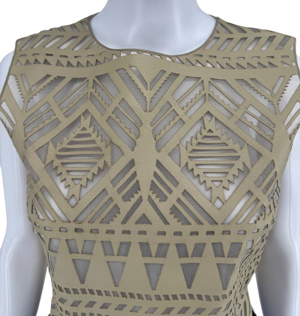 Les Copains Laser-Cut Leather Top – Size 42 – New with Tags