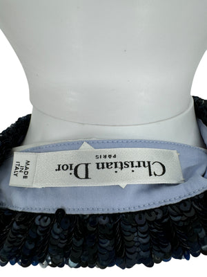 Christian Dior Dress Shirt with Embellished Collar - Size 12