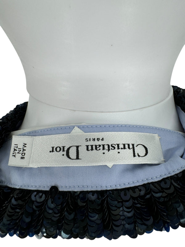 Christian Dior Dress Shirt with Embellished Collar - Size 12