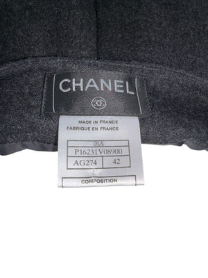 Chanel Charcoal Wool Trousers – Size 42 (FR)