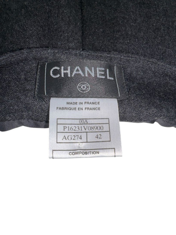 Chanel Charcoal Wool Trousers – Size 42 (FR)