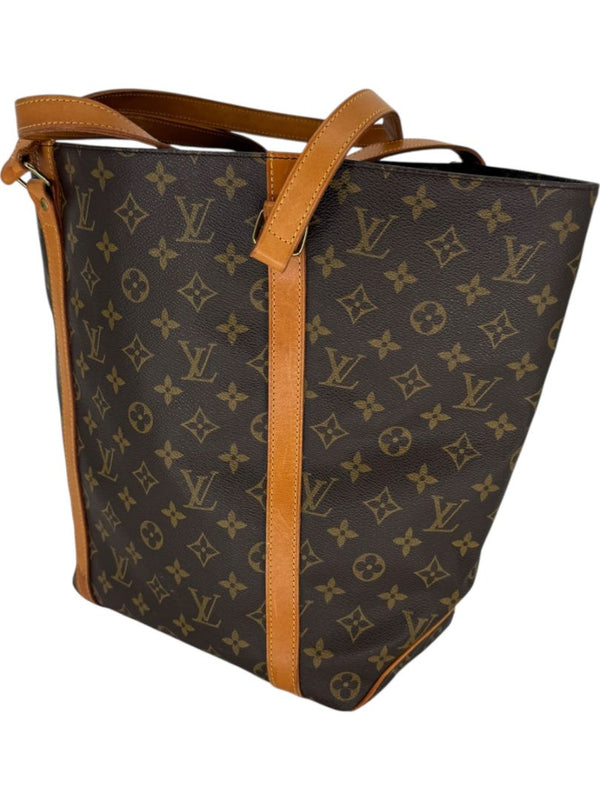 Louis Vuitton Monogram Sac Shopping Tote – Vachetta Trim & Pouch Included