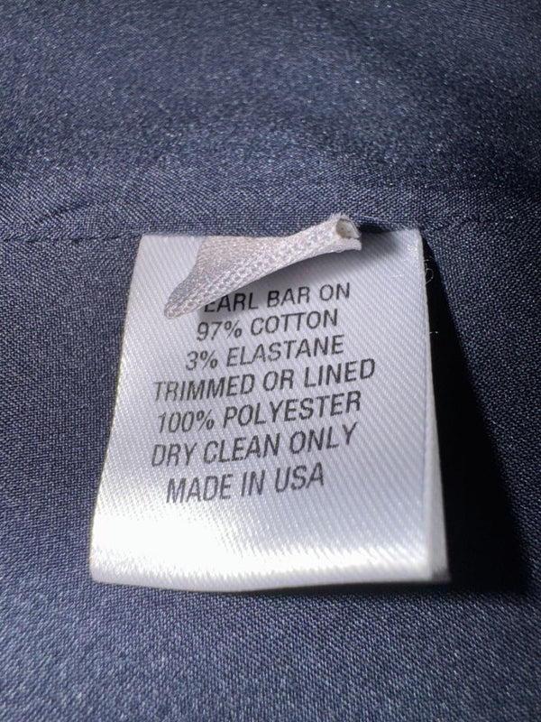 Lela Rose Navy Cotton Blend Puff Sleeve Shirt Dress – Size 12