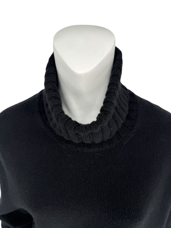 Kiton Black Cashmere Turtleneck Sweater – Size 46