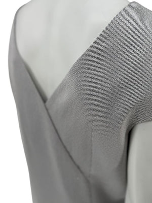 Pamella Roland Grey Beaded Sheath Dress – Large