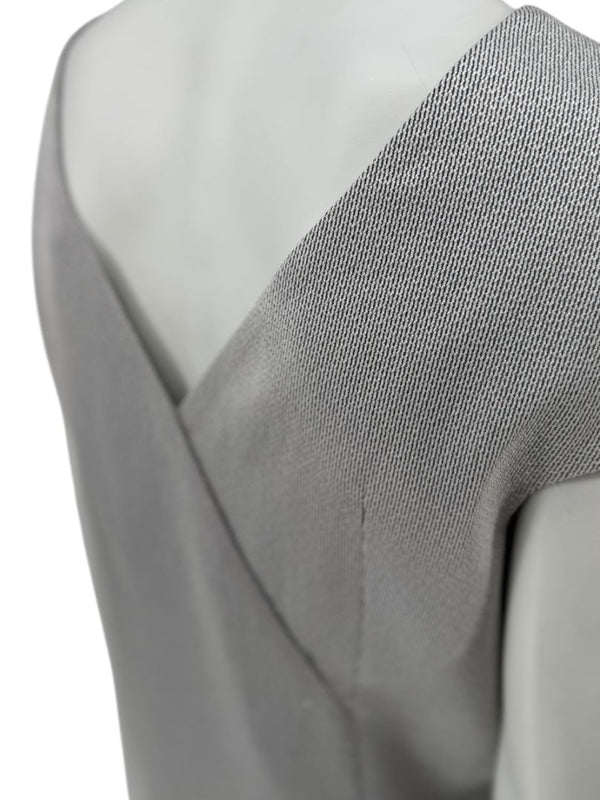 Pamella Roland Grey Beaded Sheath Dress – Large