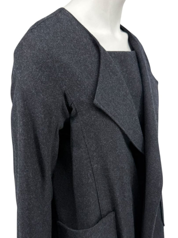 Pamella Roland Charcoal Grey 2-Piece Dress/Jacket Set – Large